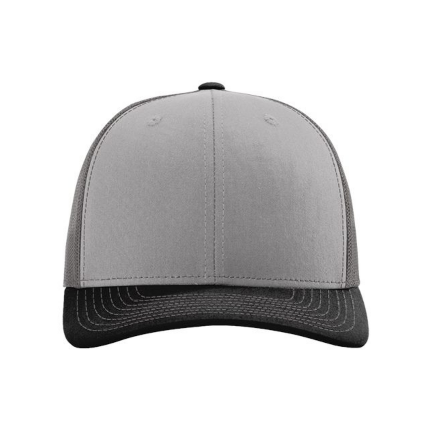 Richardson 112 Snapback Trucker Cap - Grey/Charcoal/Black