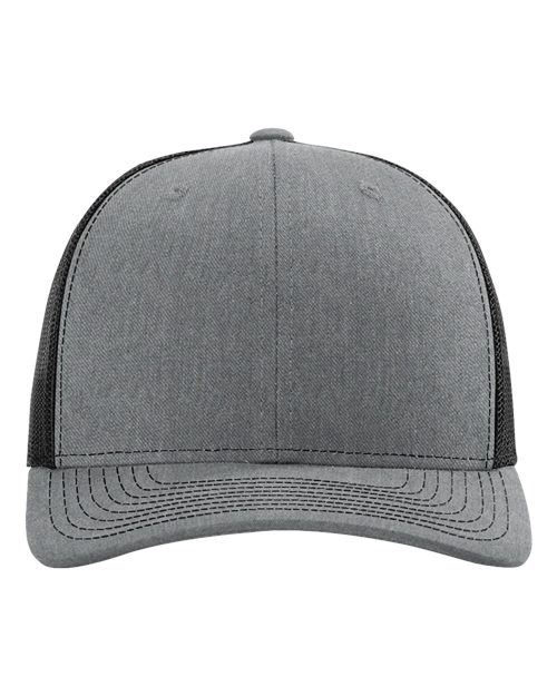 Snapback Trucker Cap - 112 - Heather Grey/Black