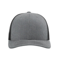 Richardson 112 Snapback Trucker Cap - Heather Gray / Black