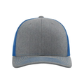 Richardson 112 Snapback Trucker Cap - Heather Grey/Royal