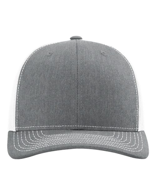 Snapback Trucker Cap - 112 - Heather Grey/White