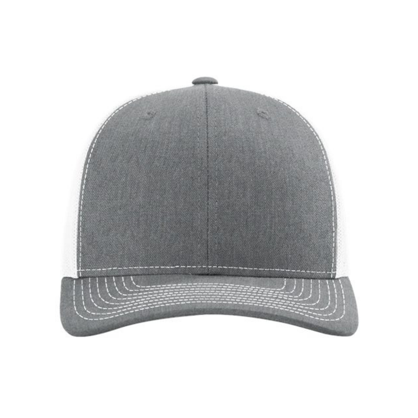 Richardson 112 Snapback Trucker Cap - Heather Gray / White