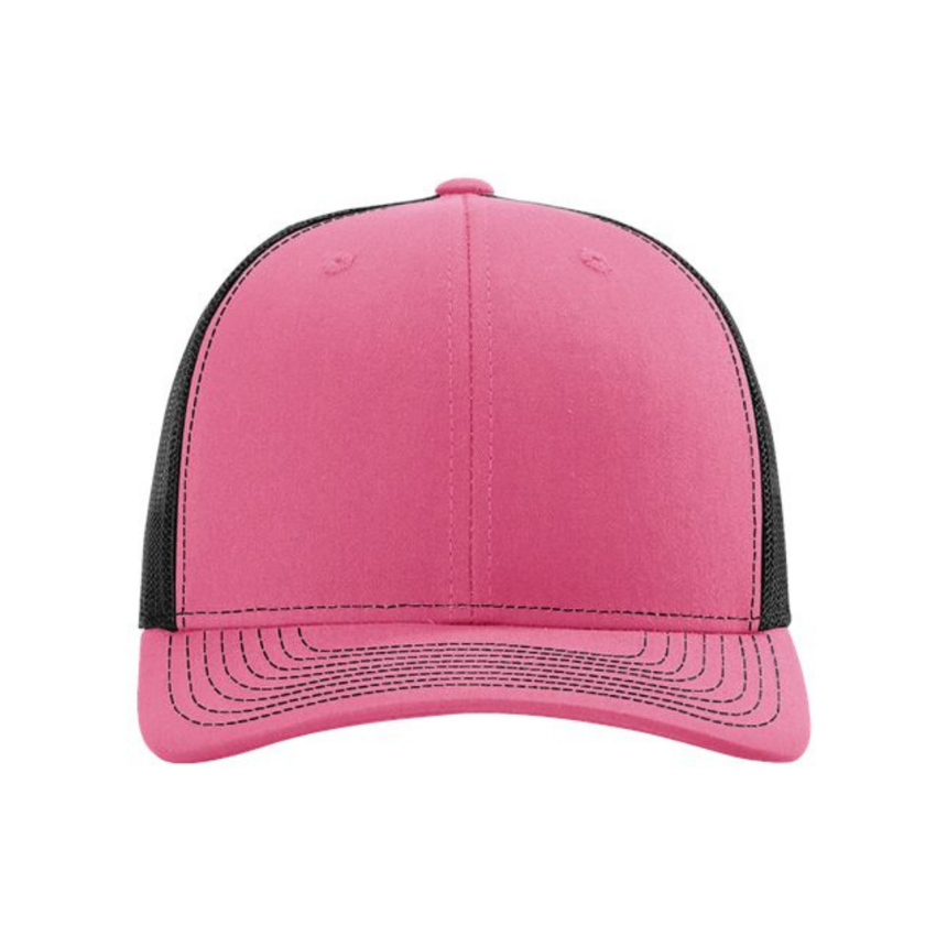 Richardson 112 Snapback Trucker Cap - Hot Pink/Black