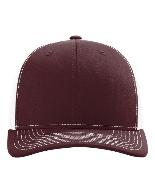 Snapback Trucker Cap - 112 - Maroon/White