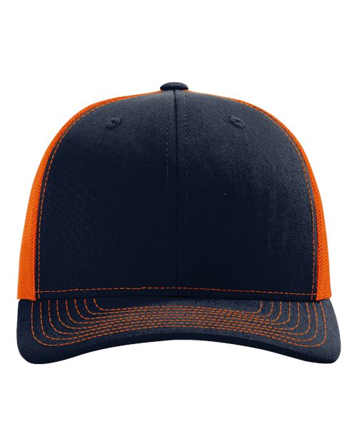Snapback Trucker Cap - 112 - Navy/Orange