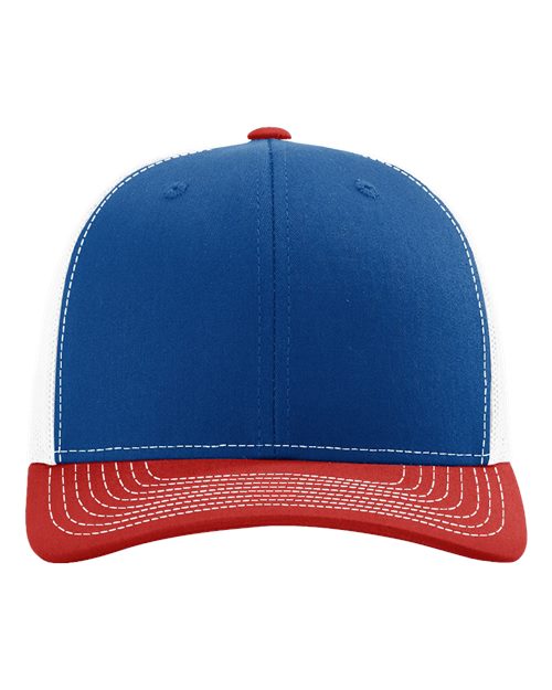 Snapback Trucker Cap - 112 - Royal/White/Red