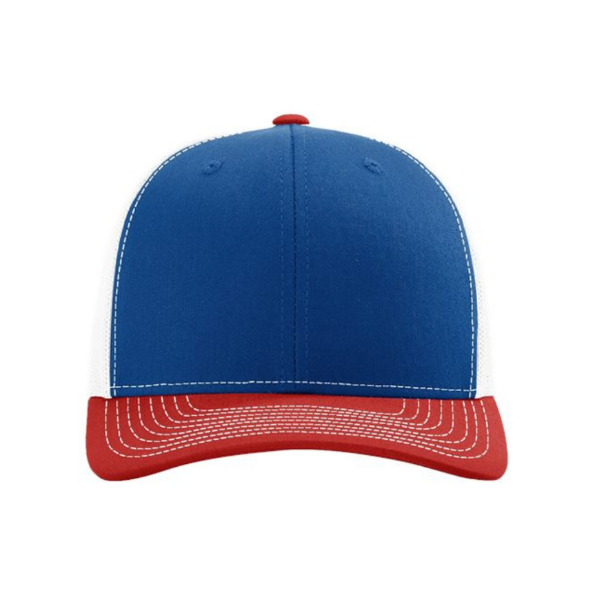 Richardson 112 Snapback Trucker Cap - Royal/White/Red