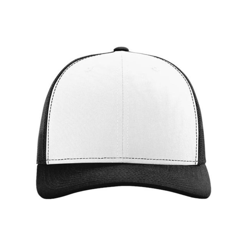 Richardson 112 Snapback Trucker Cap - White/Black