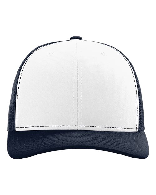 Snapback Trucker Cap - 112 - White/Navy