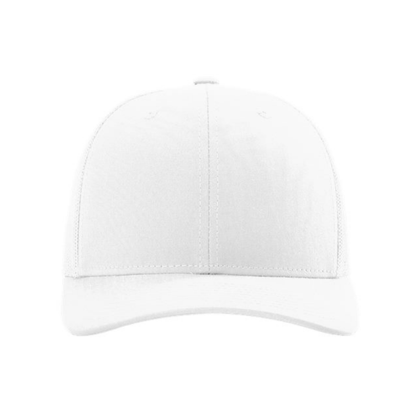 Richardson 112 Snapback Trucker Cap - White White