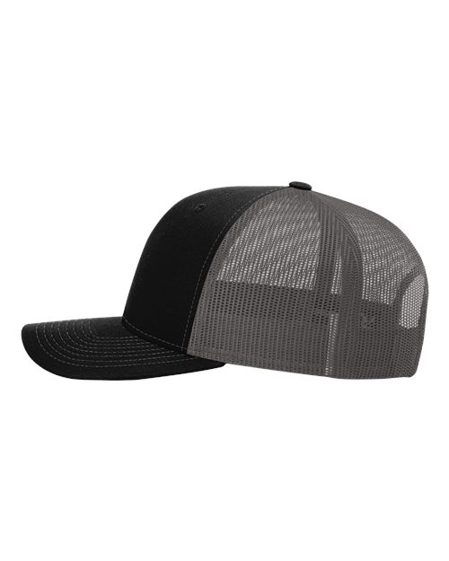 Snapback Trucker Cap - 112 - Black/Charcoal