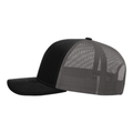 Richardson 112 Snapback Trucker Cap - Black/Charcoal