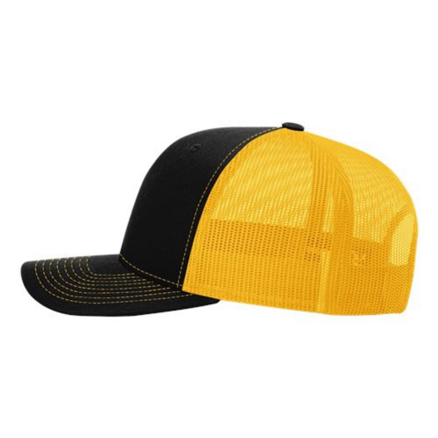 Richardson 112 Snapback Trucker Cap - Black/Gold