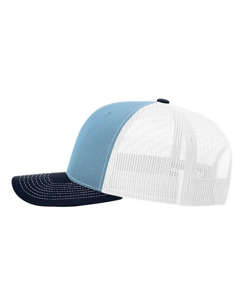 Snapback Trucker Cap - 112 - Columbia Blue/White/Navy