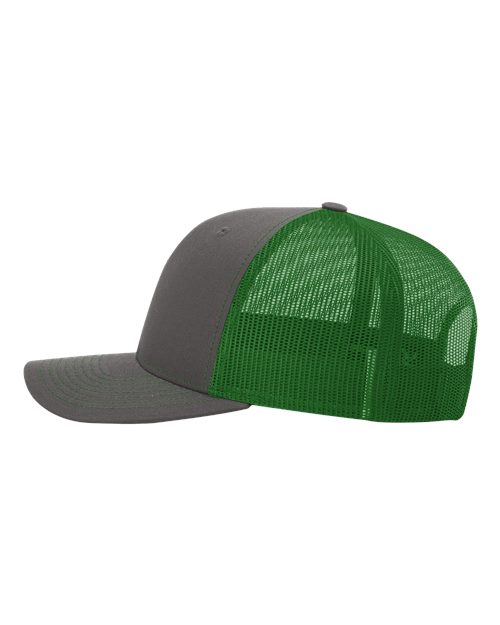 Snapback Trucker Cap - 112 - Charcoal/Kelly Green
