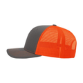 Richardson 112 Snapback Trucker Cap - Charcoal/Neon Orange