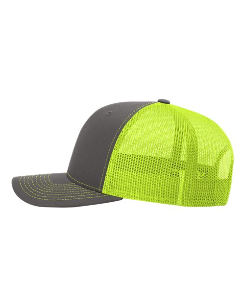 Snapback Trucker Cap - 112 - Charcoal/Neon Yellow