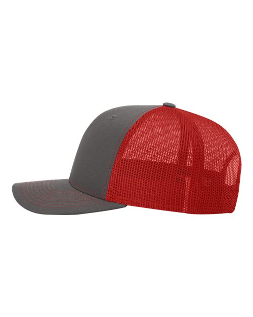 Snapback Trucker Cap - 112 - Charcoal/Red