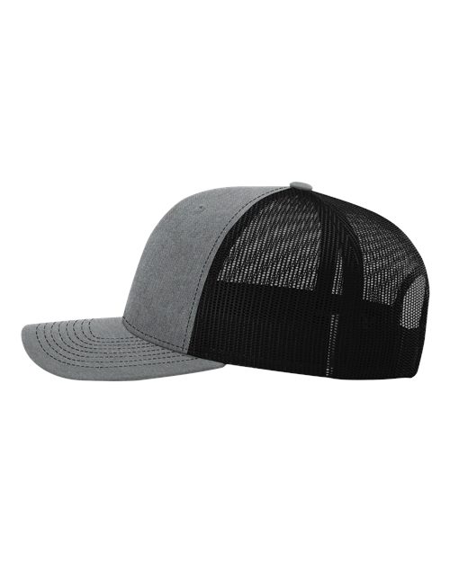 Snapback Trucker Cap - 112 - Heather Grey/Black