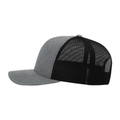 Richardson 112 Snapback Trucker Cap - Heather Gray / Black