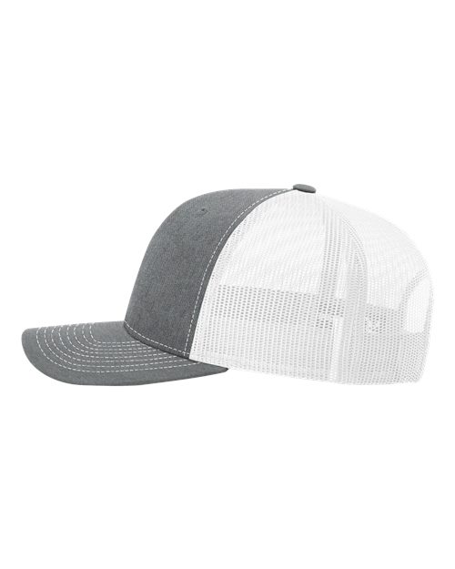 Snapback Trucker Cap - 112 - Heather Grey/White