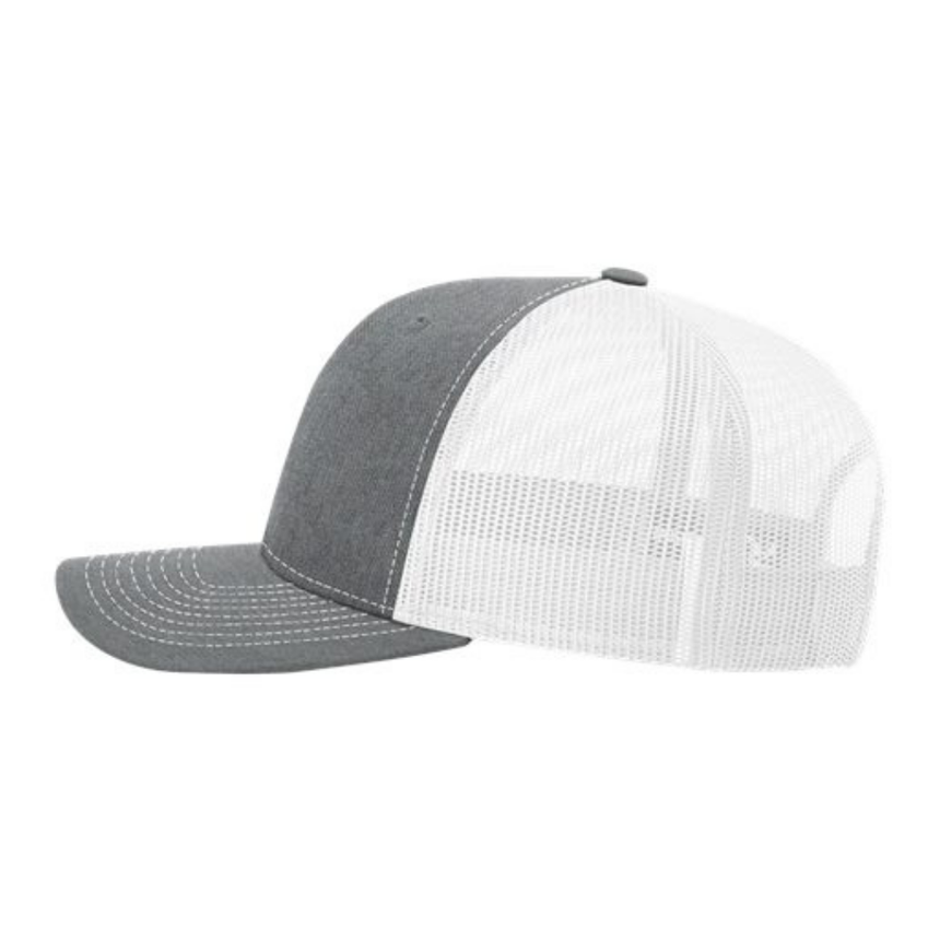 Richardson 112 Snapback Trucker Cap - Heather Gray / White