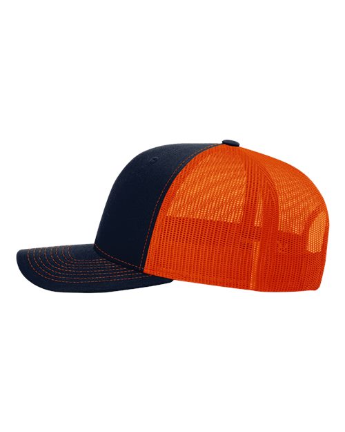 Snapback Trucker Cap - 112 - Navy/Orange