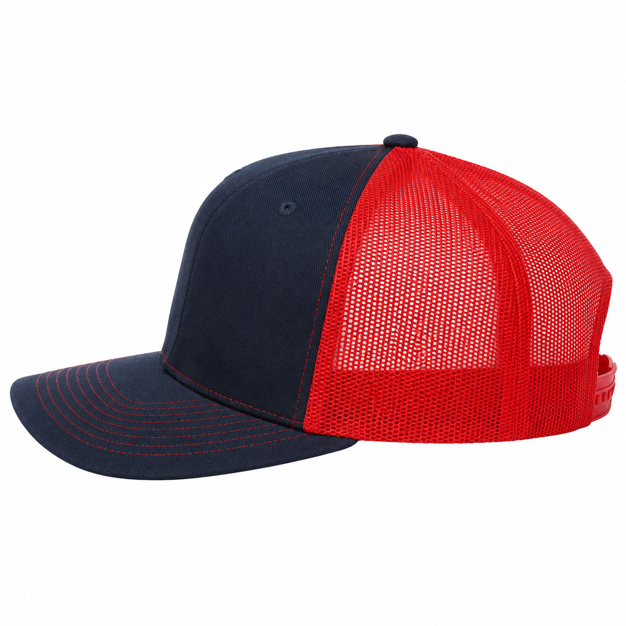 Snapback Trucker Cap - 112 - Navy/Red