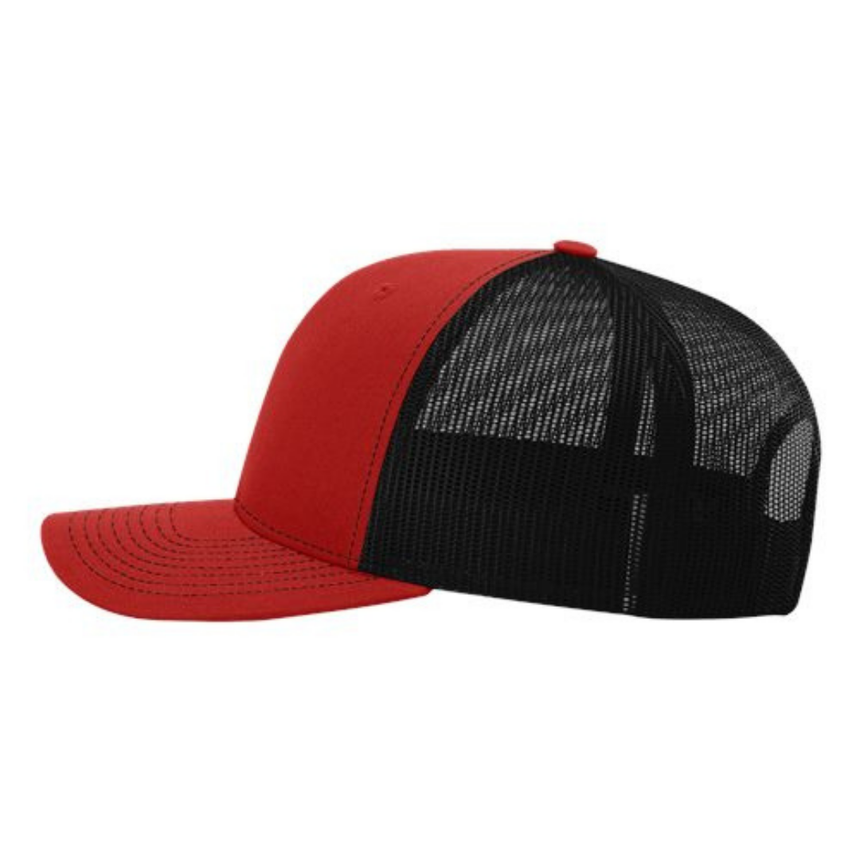 Richardson 112 Snapback Trucker Cap - Red/Black