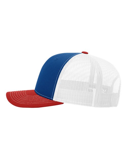 Snapback Trucker Cap - 112 - Royal/White/Red