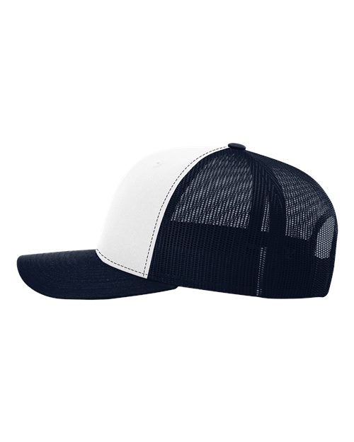 Snapback Trucker Cap - 112 - White/Navy