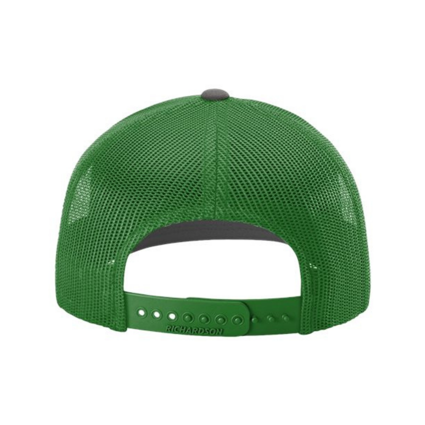 Richardson 112 Snapback Trucker Cap - Charcoal/Kelly Green