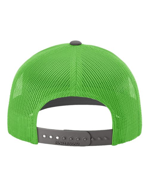 Snapback Trucker Cap - 112 - Charcoal/Neon Green