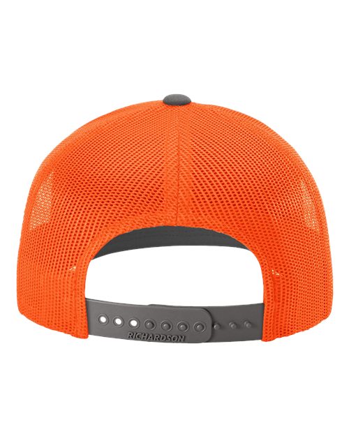 Snapback Trucker Cap - 112 - Charcoal/Neon Orange