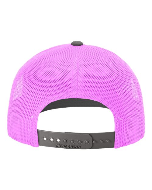 Snapback Trucker Cap - 112 - Charcoal/Neon Pink