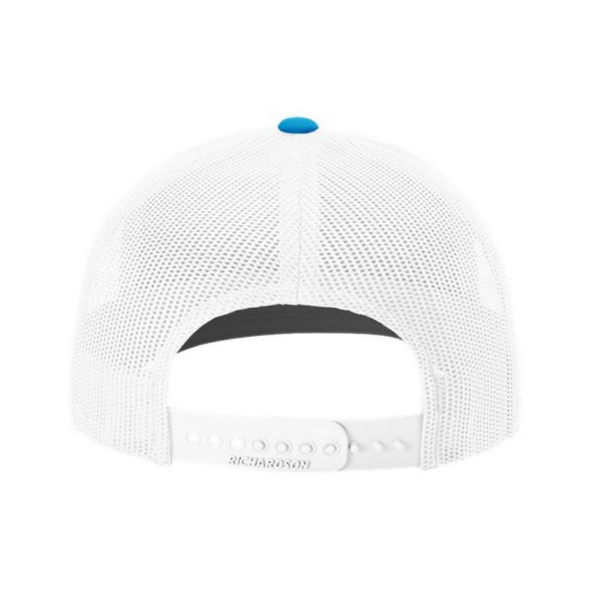 Richardson 112 Snapback Trucker Cap - Cyan/White