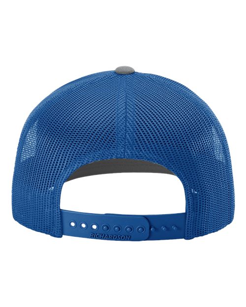 Snapback Trucker Cap - 112 - Heather Grey/Royal