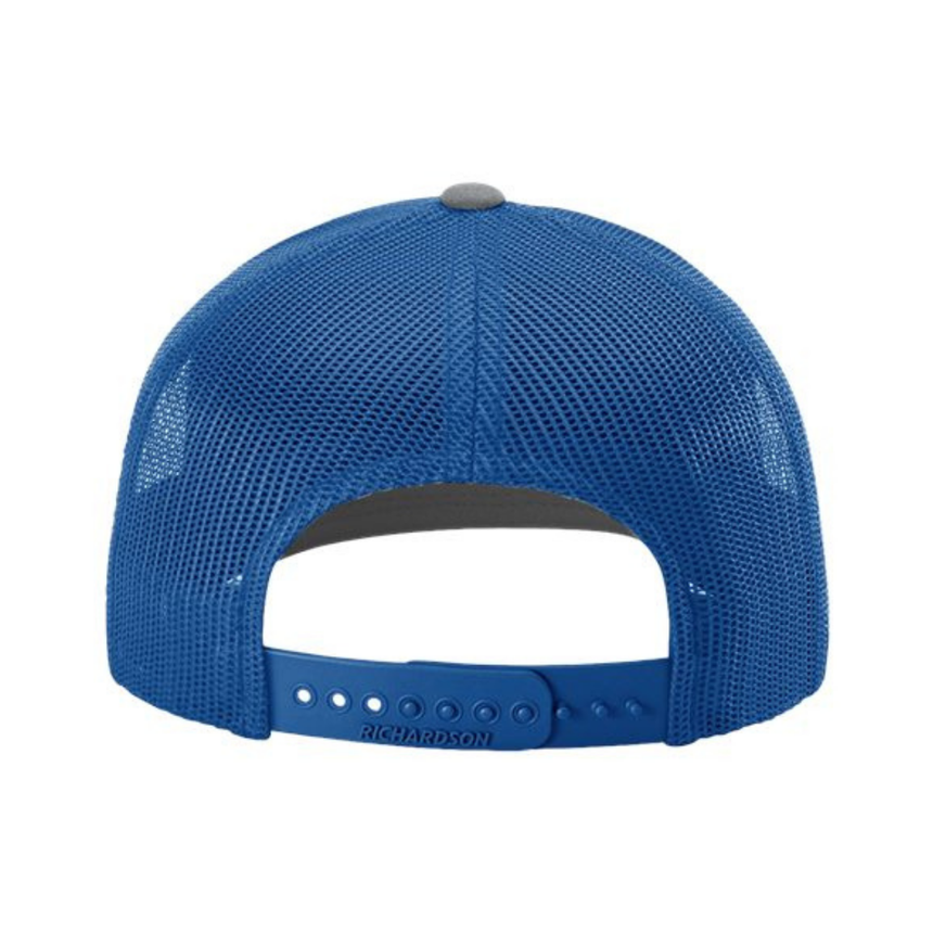 Richardson 112 Snapback Trucker Cap - Heather Grey/Royal