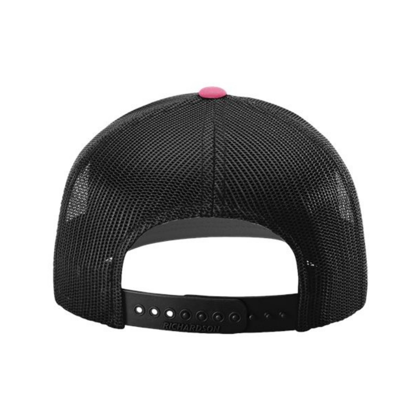 Richardson 112 Snapback Trucker Cap - Hot Pink/Black