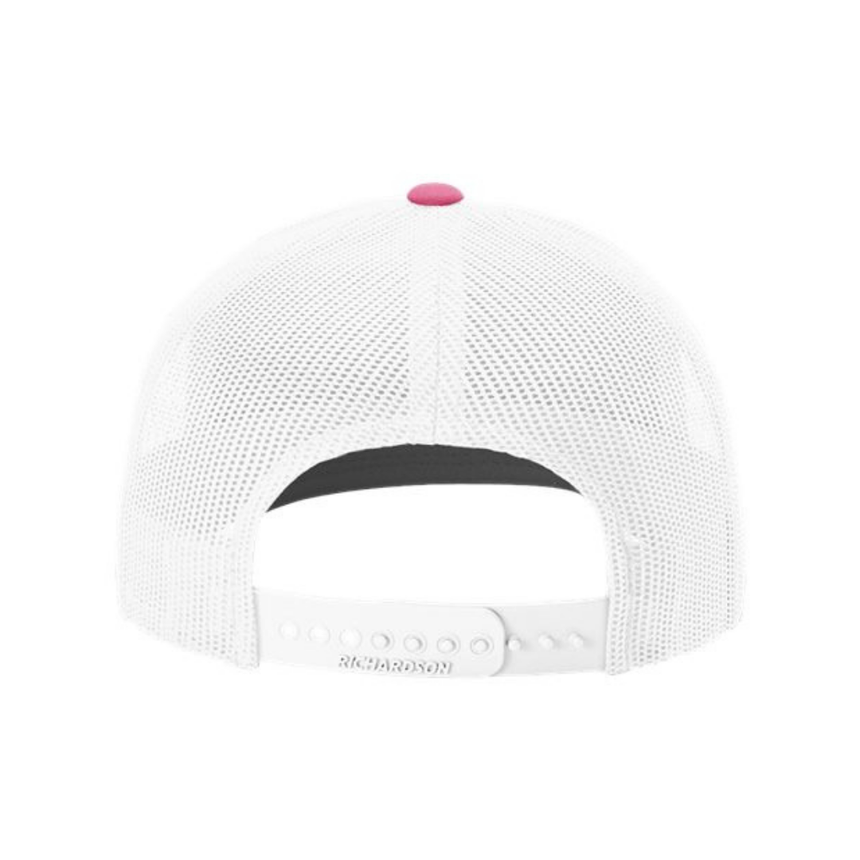 Richardson 112 Snapback Trucker Cap - Hot Pink/White