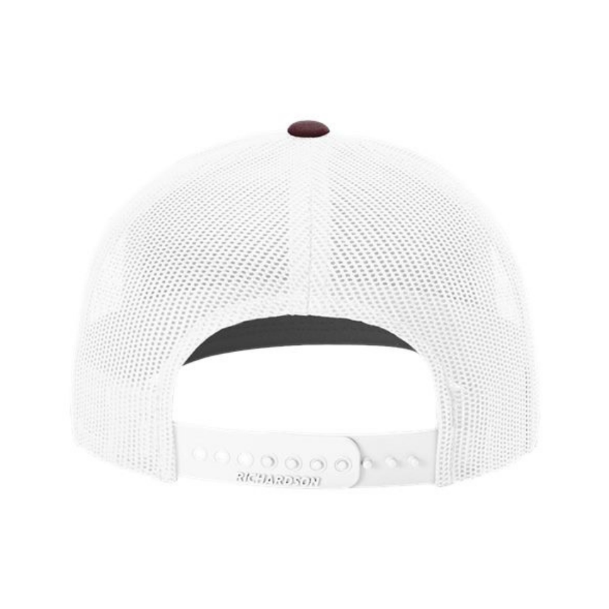 Richardson 112 Snapback Trucker Cap - Maroon/White