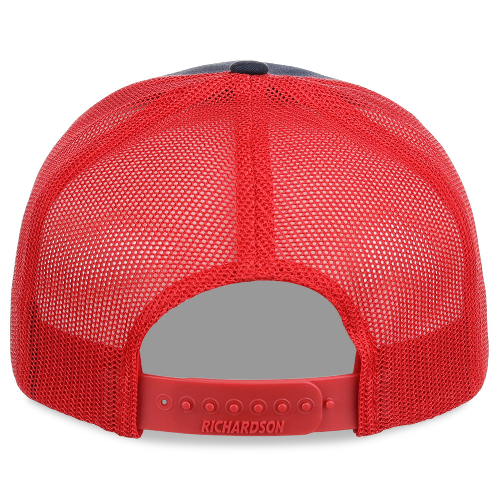 Snapback Trucker Cap - 112 - Navy/Red