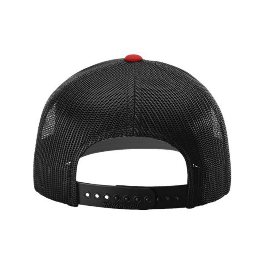 Richardson 112 Snapback Trucker Cap - Red/Black