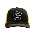 Richardson 112 Snapback Trucker Cap - Black/Gold