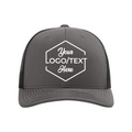 Richardson 112 Snapback Trucker Cap - Charcoal/Black