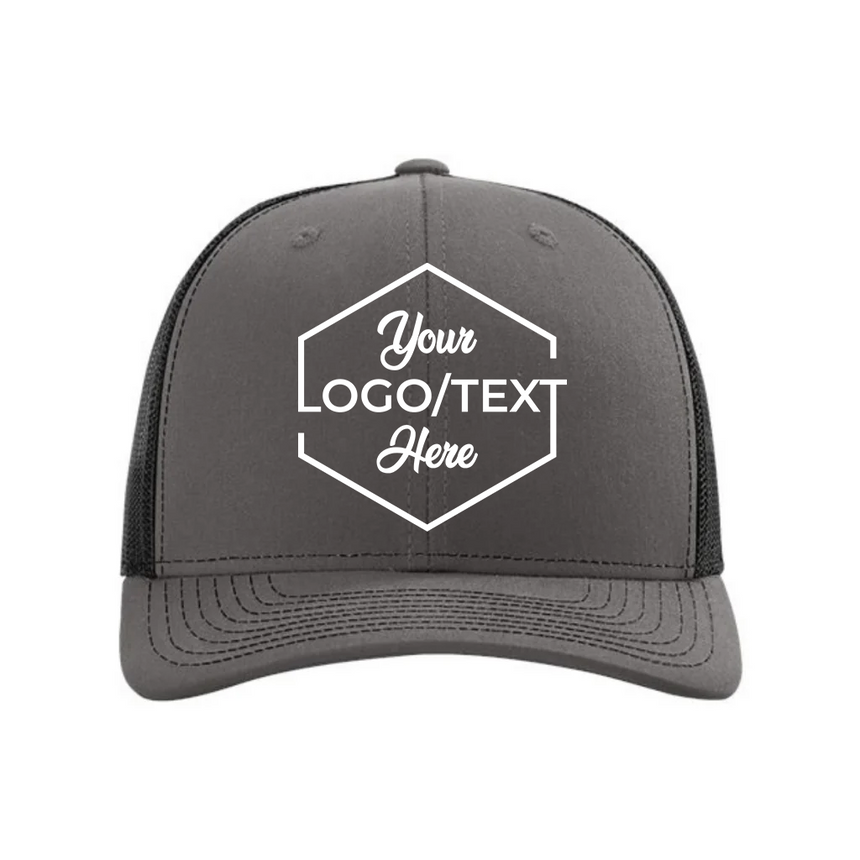 Richardson 112 Snapback Trucker Cap - Charcoal/Black