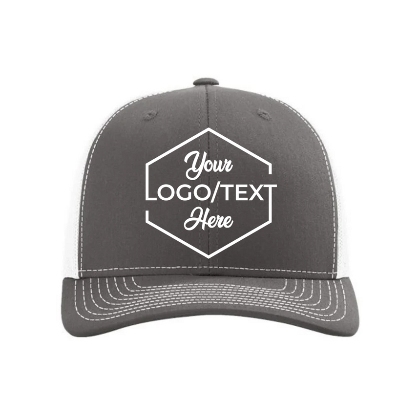 Richardson 112 Snapback Trucker Cap - Charcoal/White