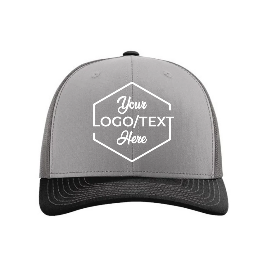 Richardson 112 Snapback Trucker Cap - Gray/Charcoal/Black