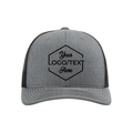 Richardson 112 Snapback Trucker Cap - Heather Gray/Black