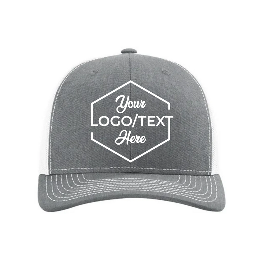 Richardson 112 Snapback Trucker Cap - Heather Gray/White
